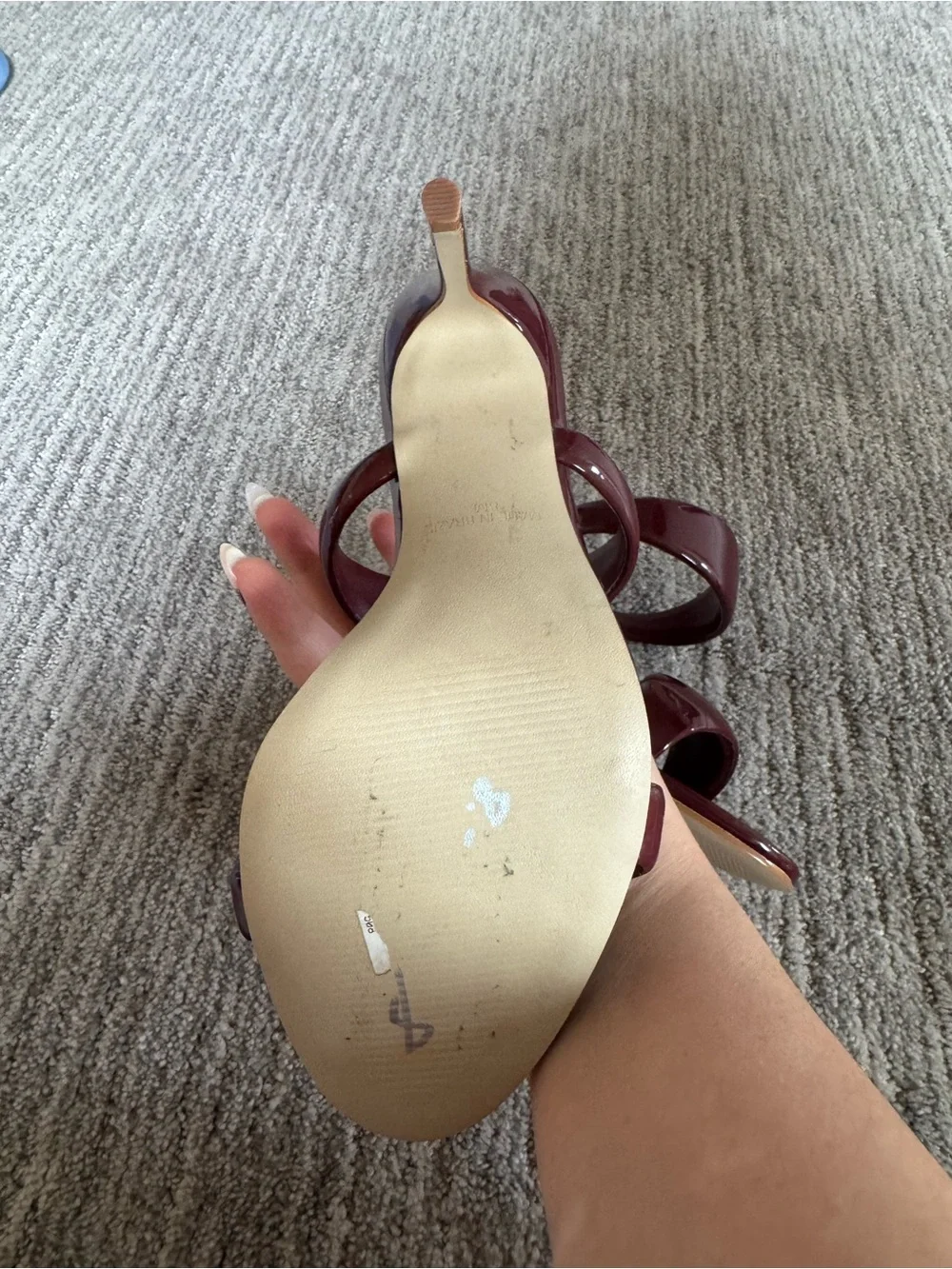 Steve Madden Burgundy Patent Double-Band Stiletto Mules - Picture 5 of 9